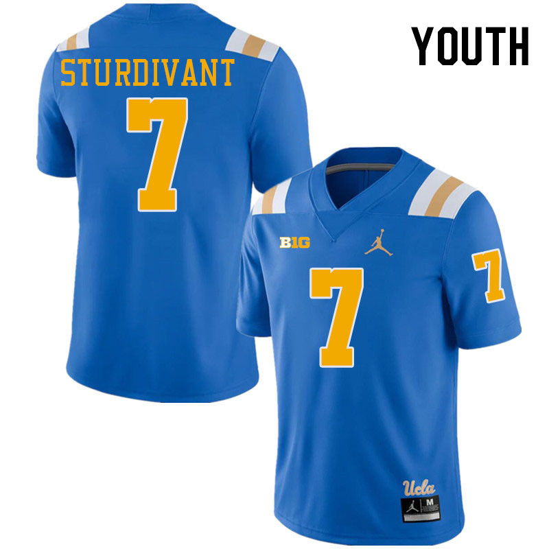 Youth #7 J.Michael Sturdivant Big 10 Conference College Football Jerseys Stitched-Royal